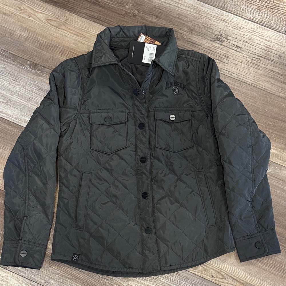 Jim Beam Women's Quilted Black Jacket